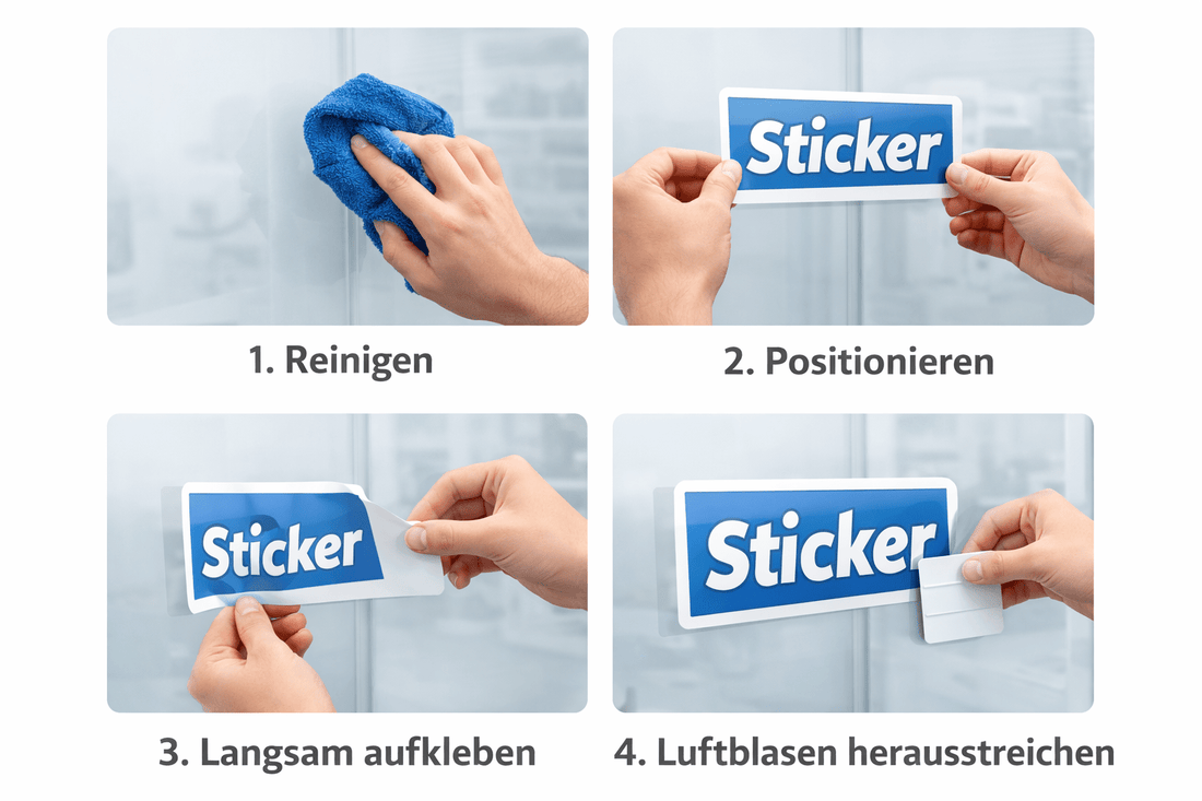 Aufkleber richtig anbringen – Schritt-für-Schritt Anleitung für perfekte Ergebnisse - P4Print