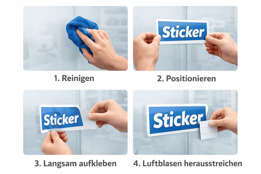 Aufkleber richtig anbringen – Schritt-für-Schritt Anleitung für perfekte Ergebnisse - P4Print