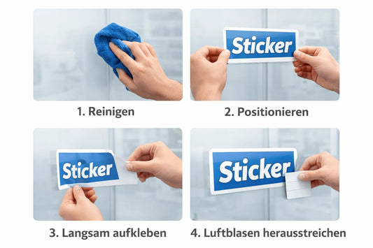 Aufkleber richtig anbringen – Schritt-für-Schritt Anleitung für perfekte Ergebnisse - P4Print