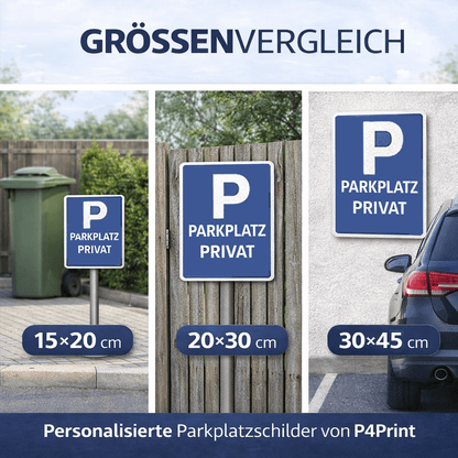 Personalisiertes Parkplatzschild – Frauen Pink – Wunschtext – verschiedene Designs & Materialien - P4Print