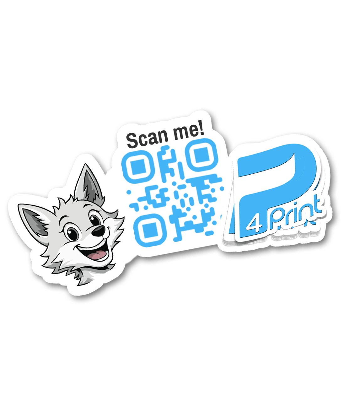 QR Code Aufkleber - P4Print