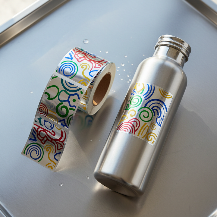 Silber-Folie ohne Weiß - Wasserflasche